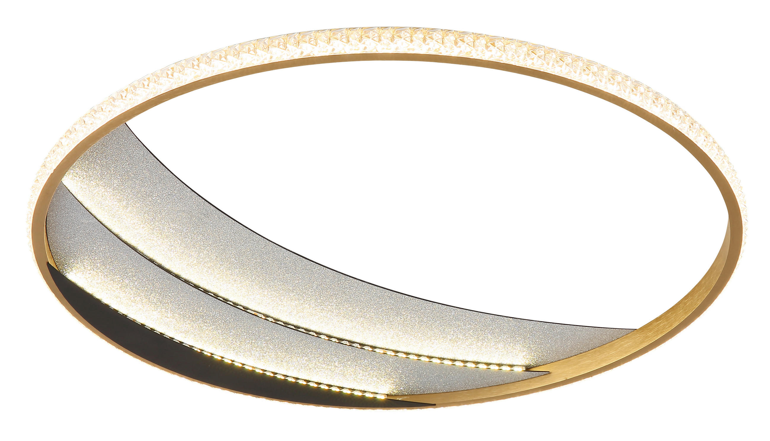 LED-DECKENLEUCHTE 52/6 cm   - Klar/Chromfarben, Design, Kunststoff/Metall (52/6cm) - Globo