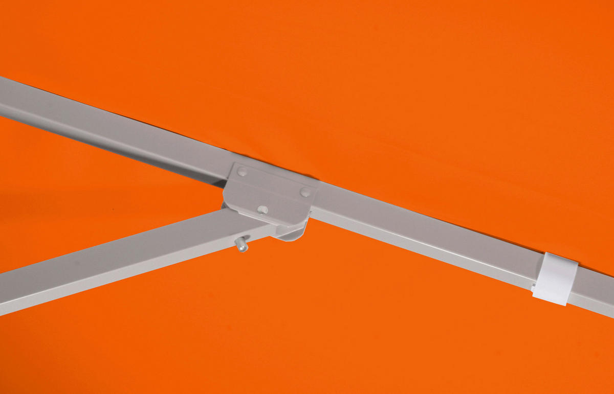 SLUNEČNÍK 300 cm - oranžová/barvy stříbra, Basics, kov/textil (300cm) - Schneider