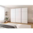 SCHWEBETÜRENSCHRANK 242/223/68 cm 3-türig Weiß  - Alufarben/Weiß, KONVENTIONELL, Holzwerkstoff/Metall (242/223/68cm) - Novel