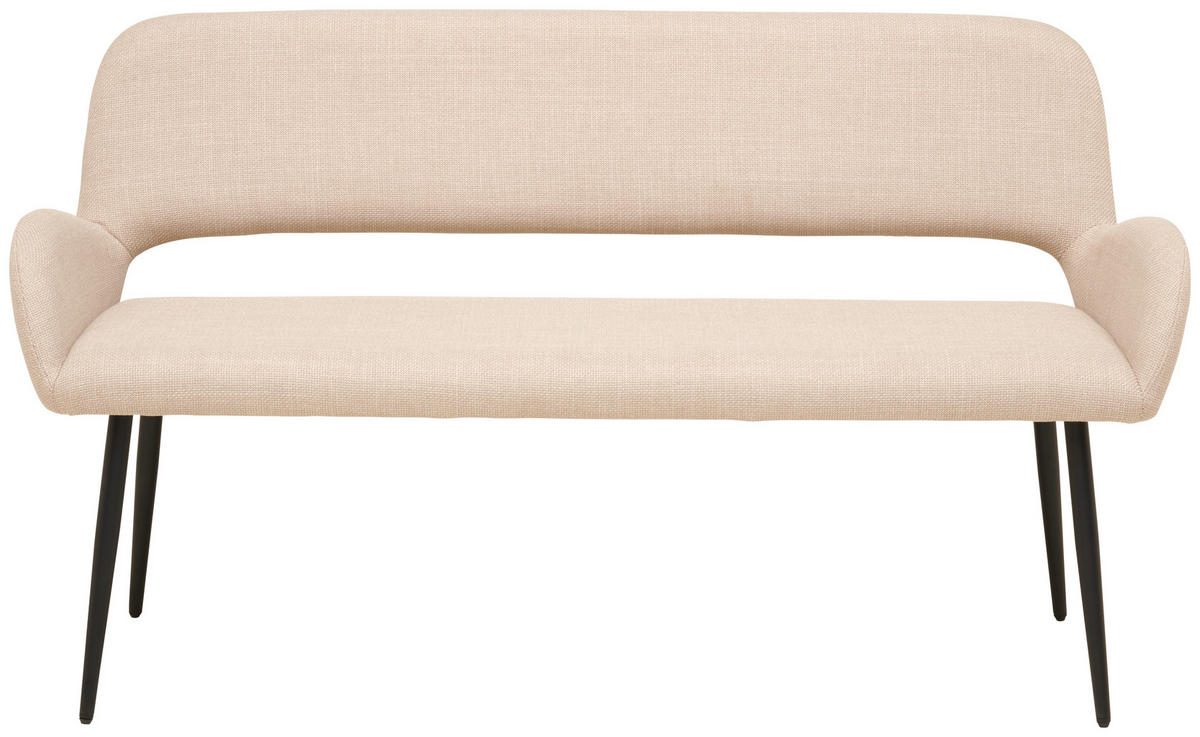 LAVICA, topoľ, béžová - čierna/béžová, Lifestyle, kov/drevo (150/83/63cm) - MID.YOU