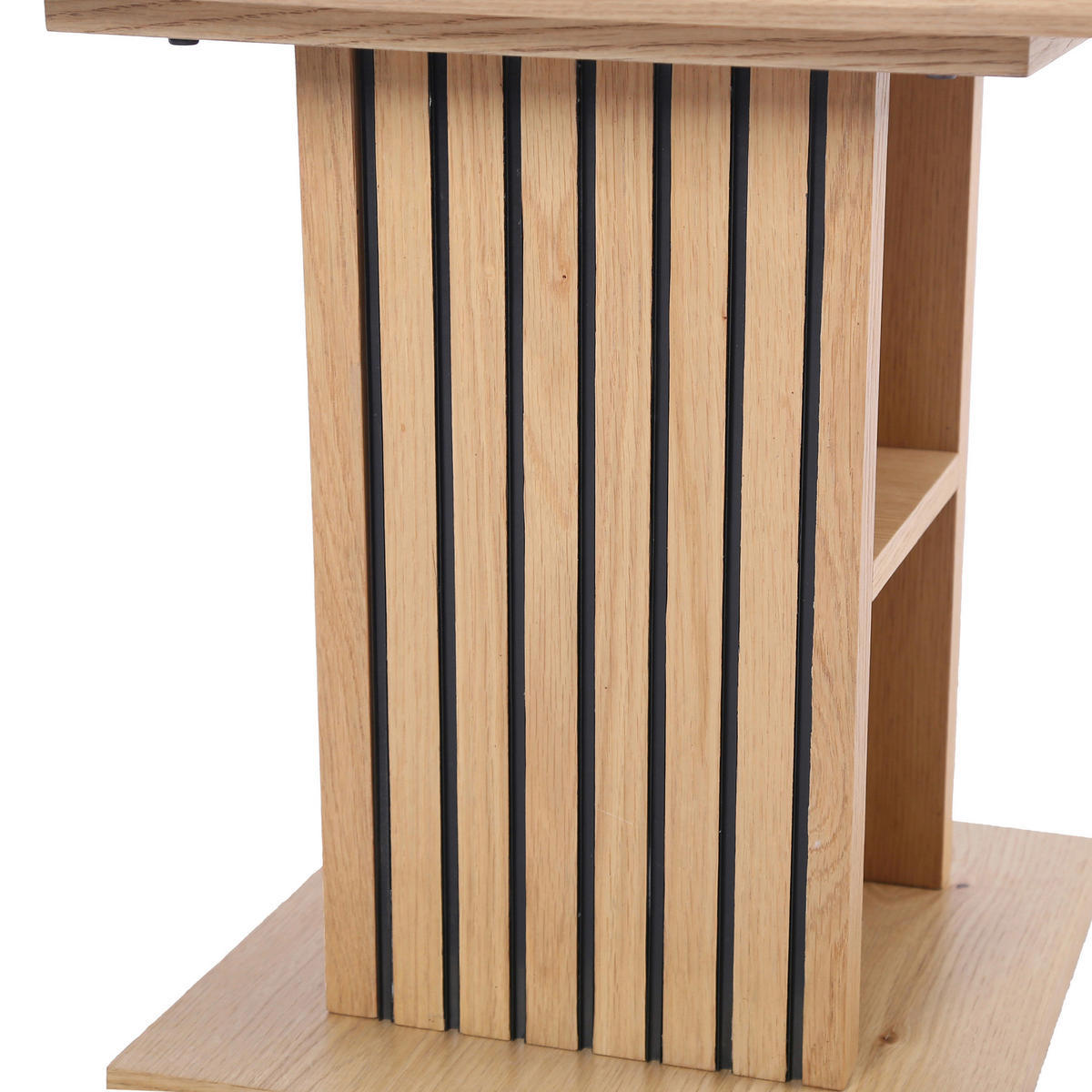 BEISTELLTISCH 50/50/53 cm Eiche furniert Eichefarben quadratisch  - Eichefarben, Natur, Holz/Holzwerkstoff (50/50/53cm) - Stylife