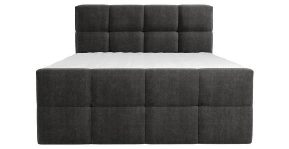 BOXBETT 180/200 cm in Anthrazit - Chromfarben/Anthrazit, Design, Holz/Holzwerkstoff (180/200cm) - Esposa