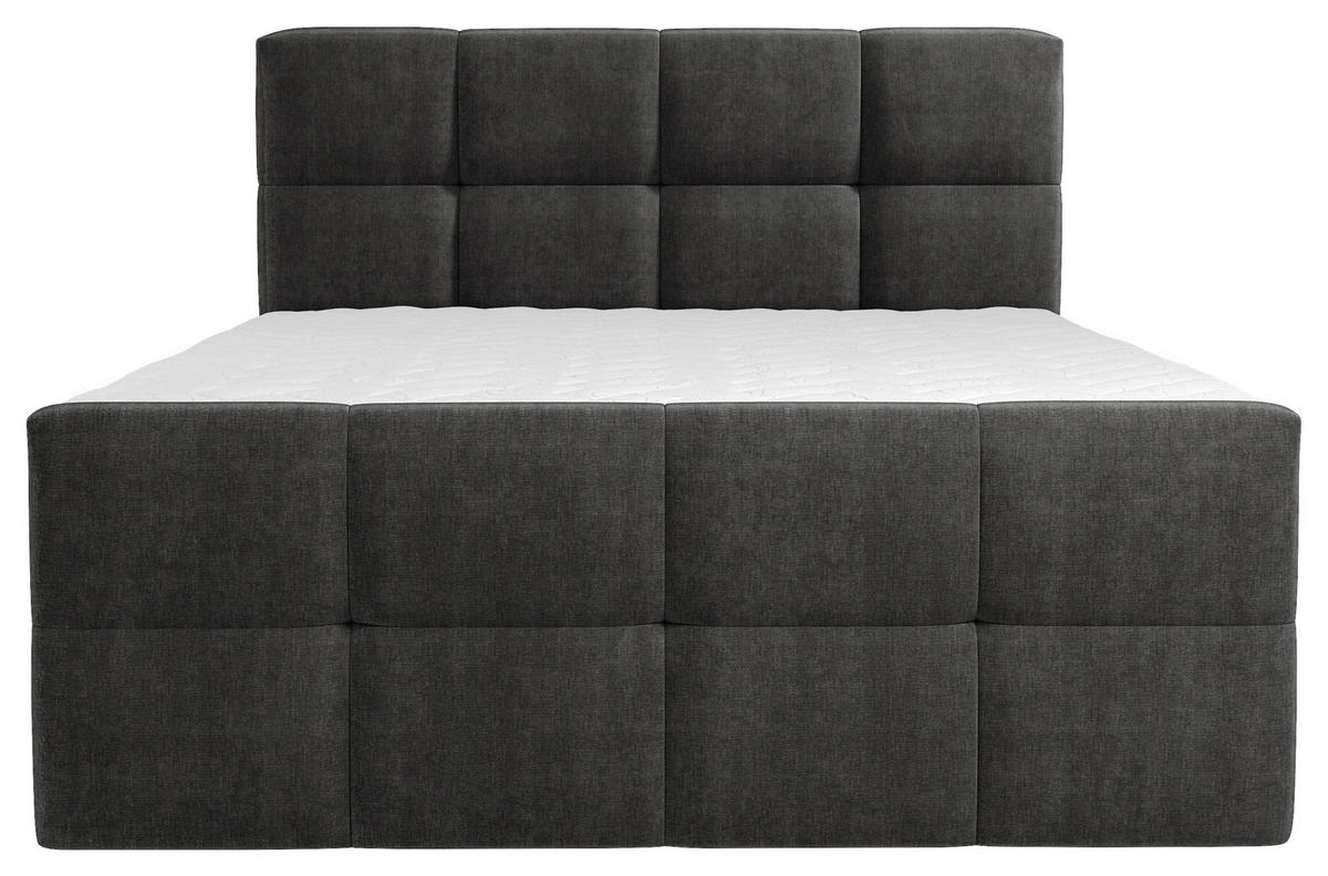 BOXBETT 140/200 cm  in Anthrazit  - Chromfarben/Anthrazit, Design, Holz/Holzwerkstoff (140/200cm) - Esposa