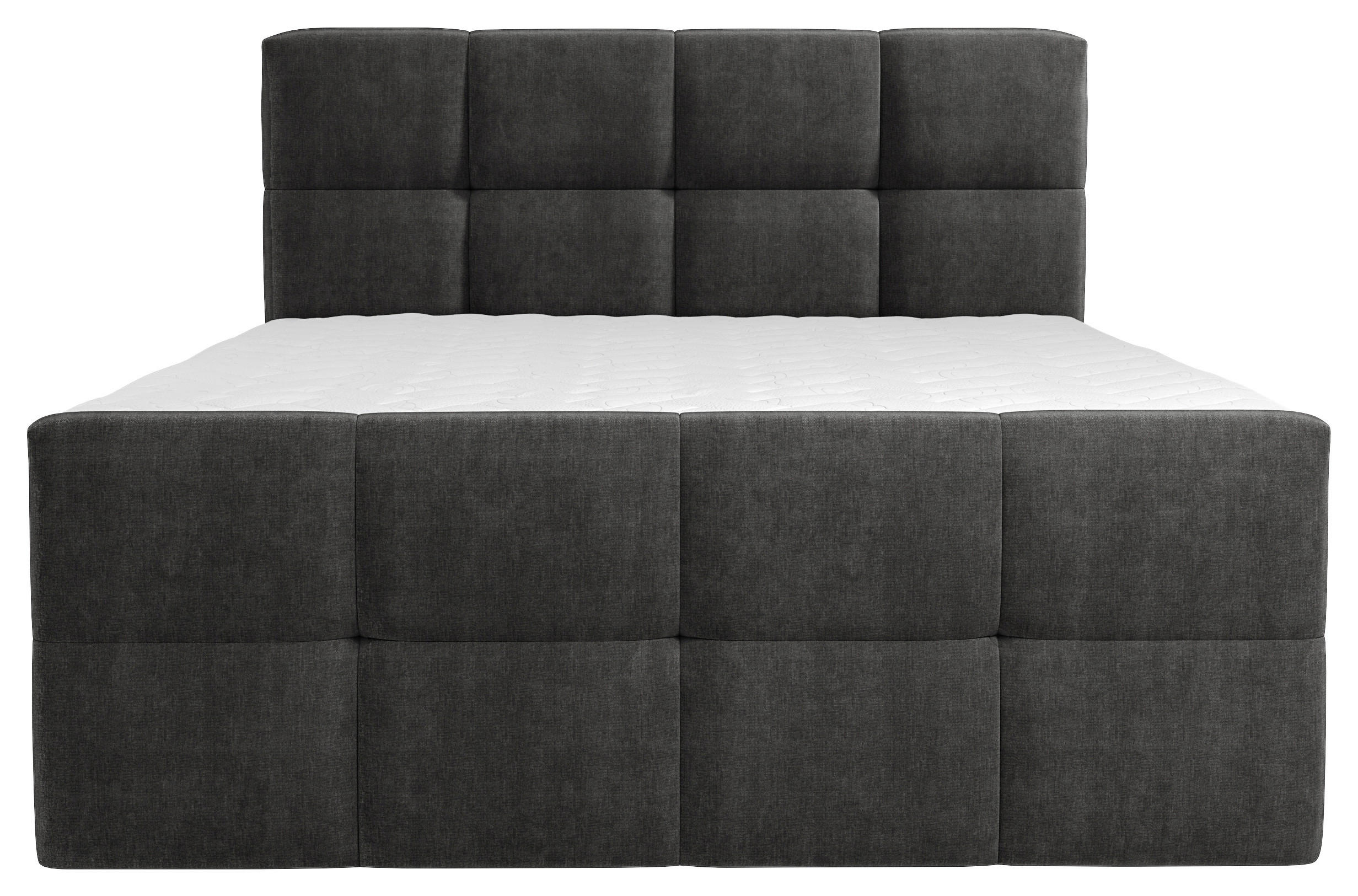 Thumbnail - Esposa Boxbett, Anthrazit, Textil, H3, 7-Zonen, Höhe ca. 20 cm, 180x200 cm, Bettkasten, gepolstertes Kopfteil, Stoffausw...