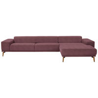 ECKSOFA in Flachgewebe Weinrot  - Wildeiche/Weinrot, Design, Holz/Textil (334/193cm) - Niels Andersson