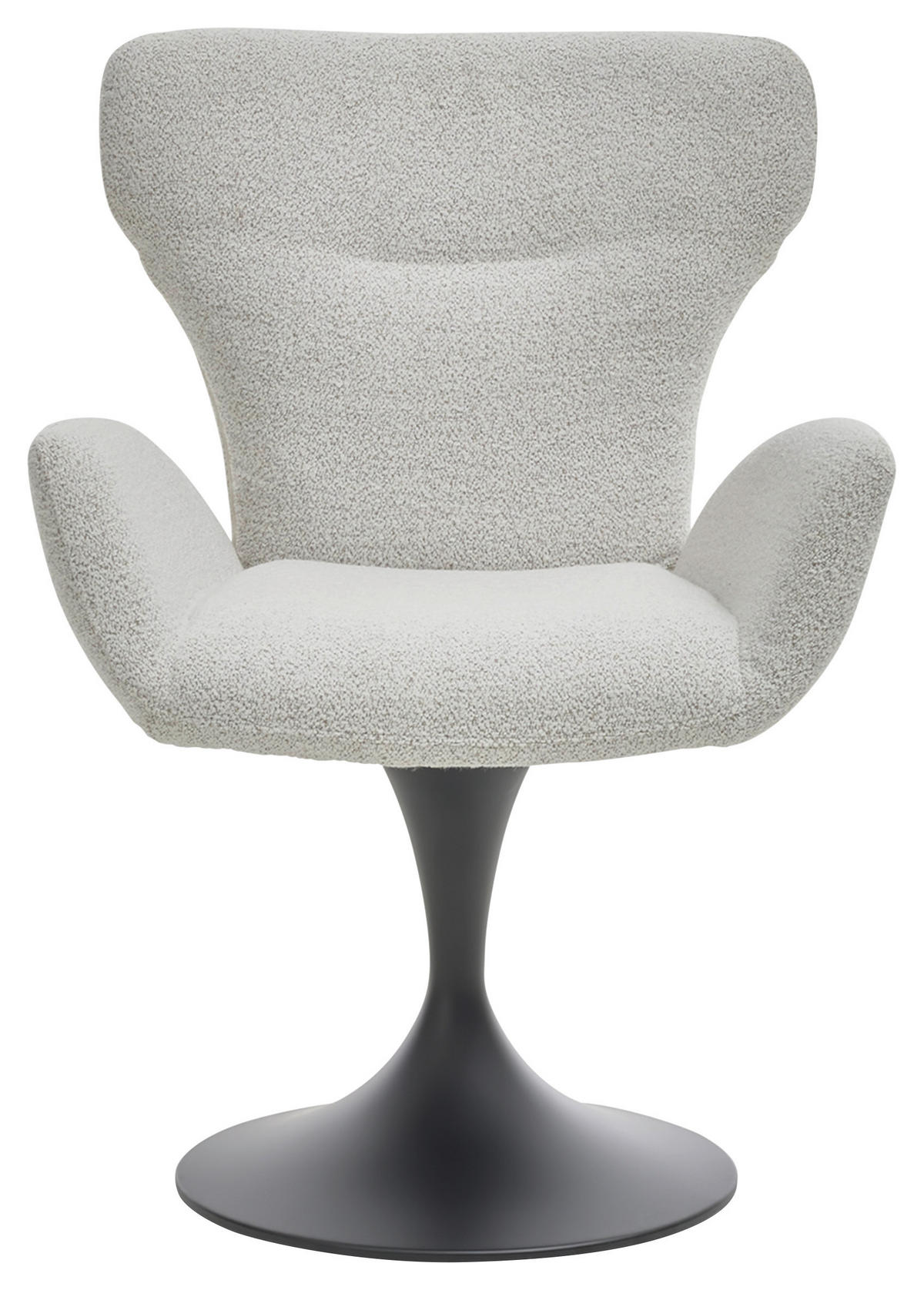 ARMLEHNSTUHL  in Bouclé  - Champagner/Schwarz, Design, Textil/Metall (65/93/68cm) - Musterring