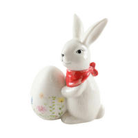 UKRASNI ZEC - pink/bela, Lajfstajl, keramika (11,9/15,5/7,6cm)