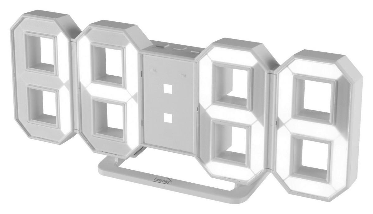 ÉBRESZTŐÓRA 23,5/10/2,5 cm   - fehér (23,5/10/2,5cm)