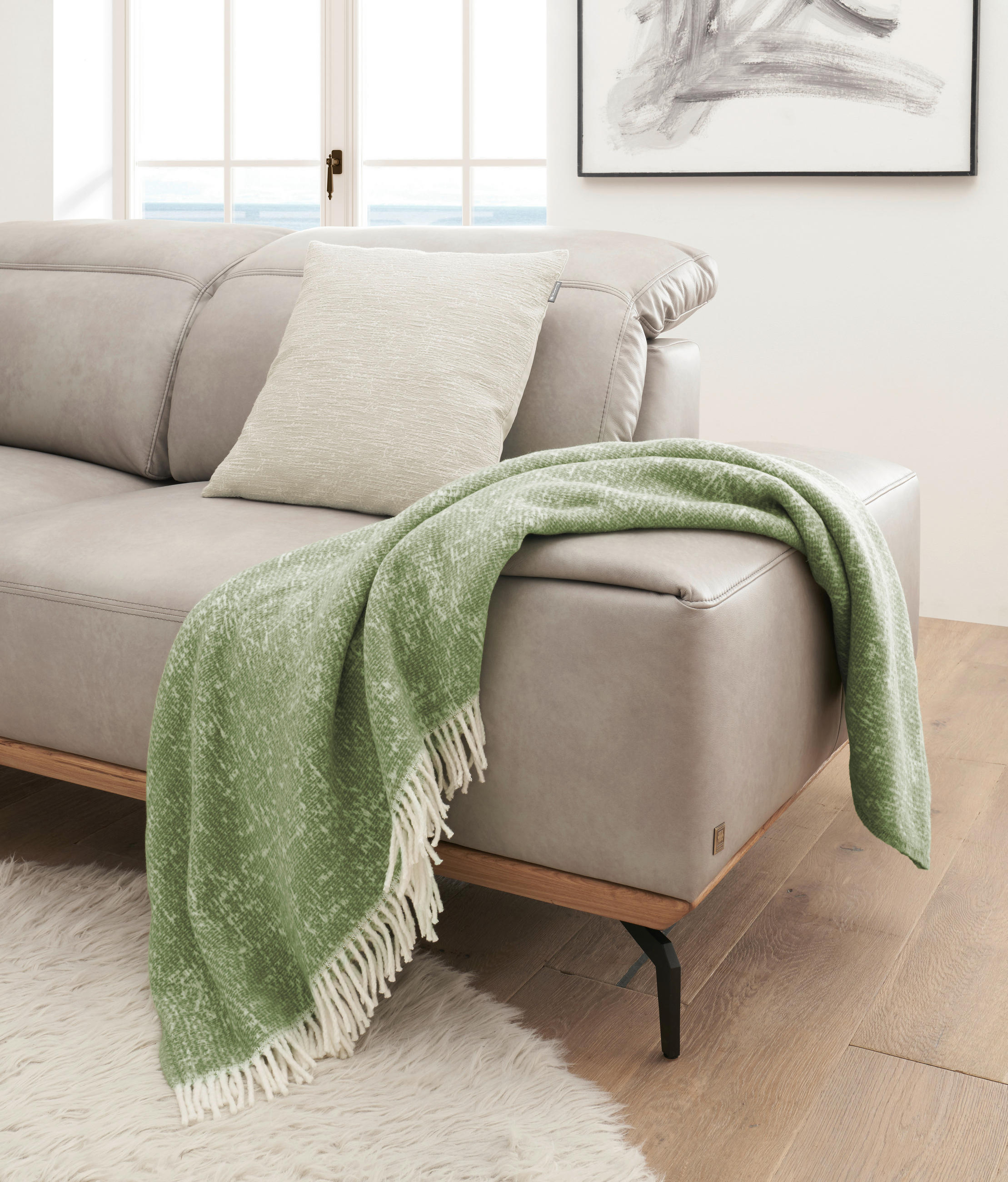 PLAID MR-EASE 140/200 cm  - Hellgrün, Basics, Textil (140/200cm) - Musterring