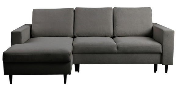 ECKSOFA  in Struktur Dunkelbraun  - Dunkelbraun/Schwarz, MODERN, Holz/Kunststoff (145/230cm) - Carryhome