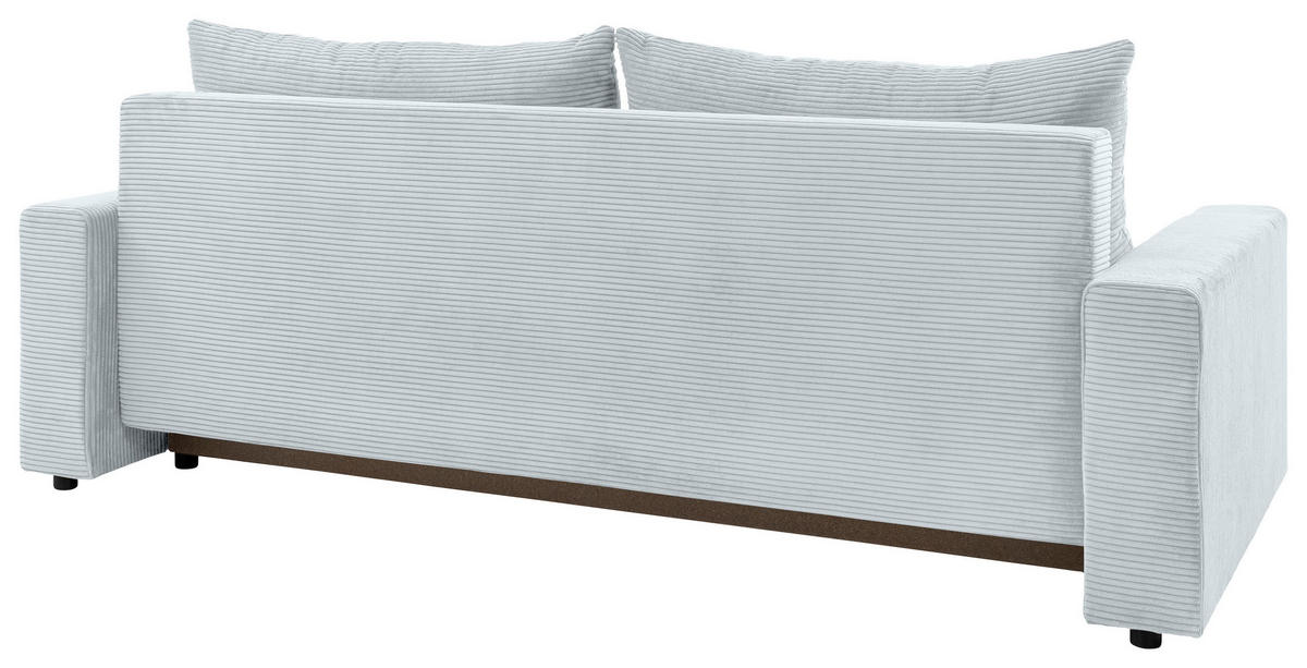 SCHLAFSOFA  mit Liegefunktion, Rücken echt, haustierfreundlicher Bezug Cord Grau  - Schwarz/Grau, KONVENTIONELL, Kunststoff/Textil (233/92/108cm) - Carryhome