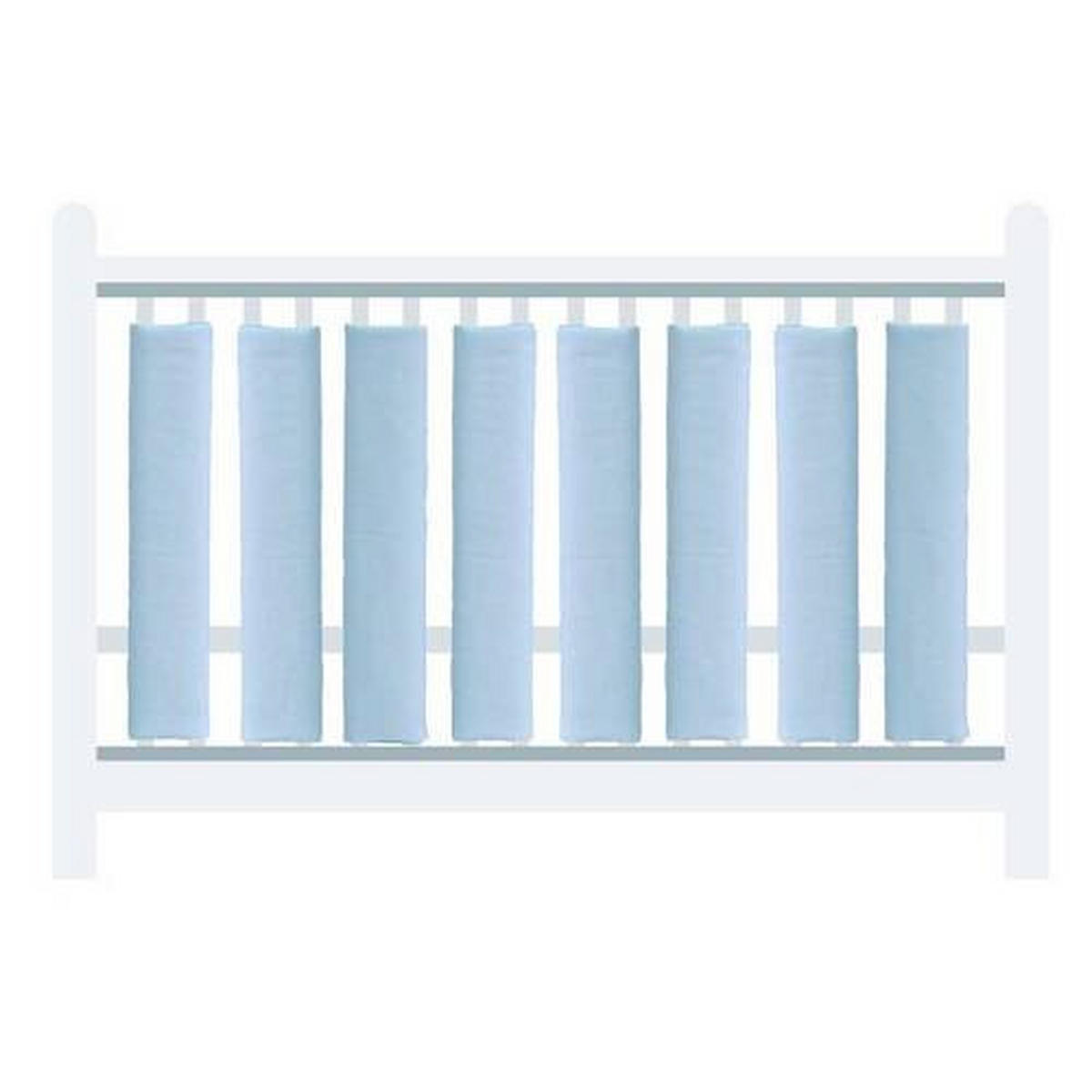 ZAŠTITNA OGRADICA ZA KREVET - bela/plava, Osnovno, tekstil (27/56cm)
