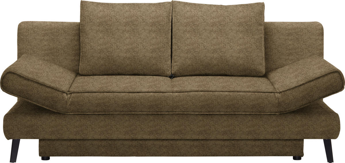 SCHLAFSOFA Webstoff Hellgrün  - Schwarz/Hellgrün, Design, Textil/Metall (200/85/90cm) - Xora
