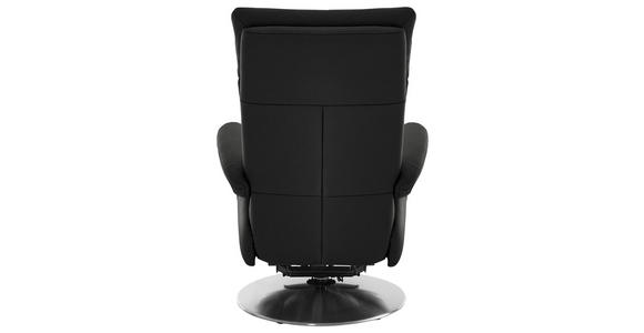 RELAXSESSEL in Leder Anthrazit  - Edelstahlfarben/Anthrazit, Design, Leder/Metall (78/112/85cm) - Cantus
