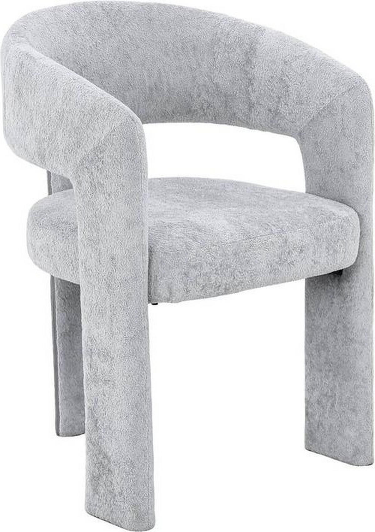 ARMLEHNSTUHL   Chenille  - Grau, MODERN, Textil/Metall (57/81,5/58cm) - MID.YOU