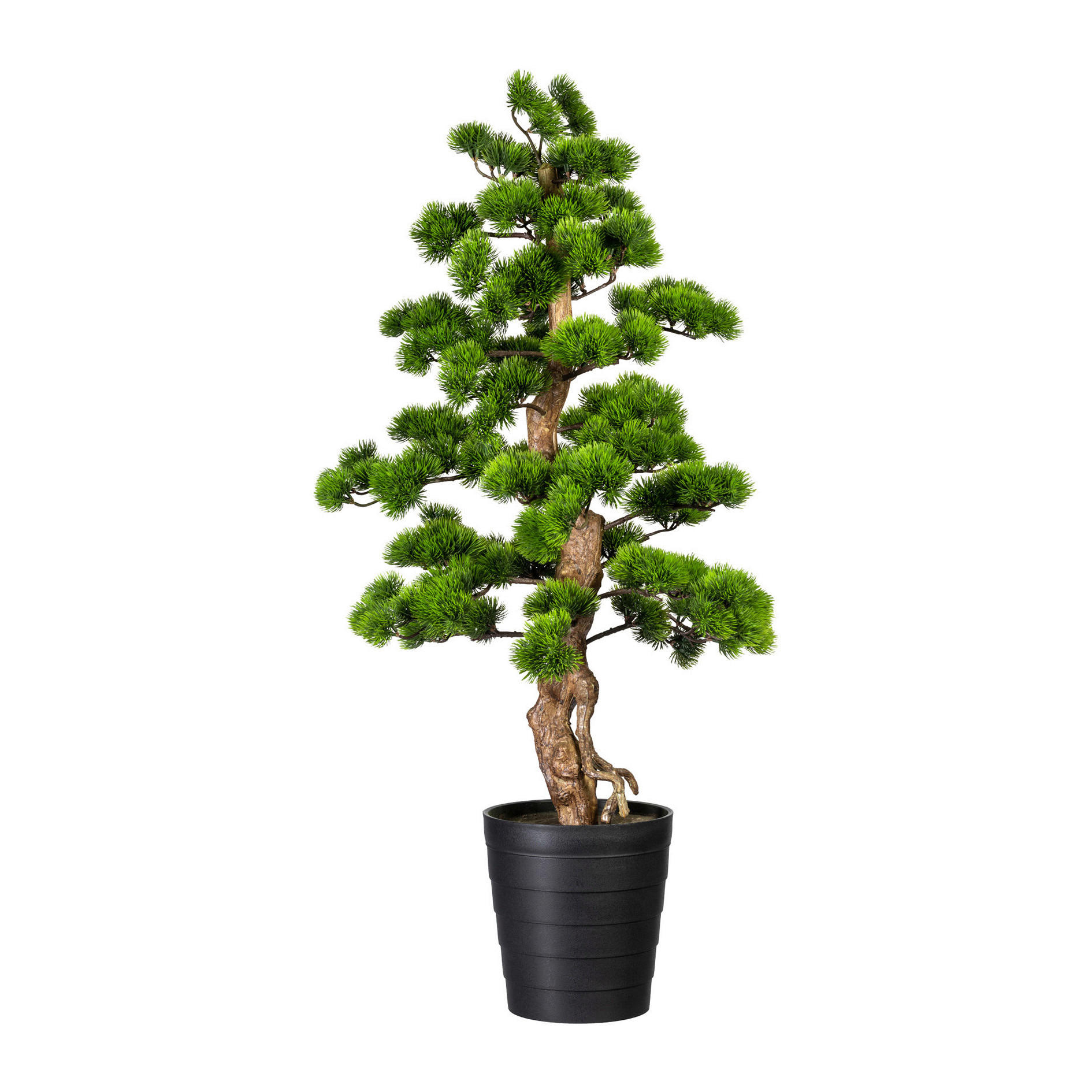 Kunstpflanze Bonsai Grün L: 110 cm mit Topf