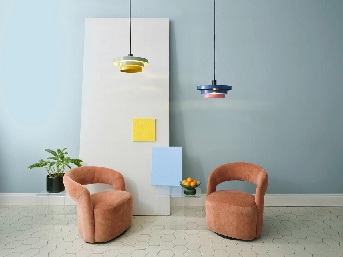 HÄNGELEUCHTE 40/136 cm  - Blau/Rosa, Basics, Metall (40/136cm) - Osram
