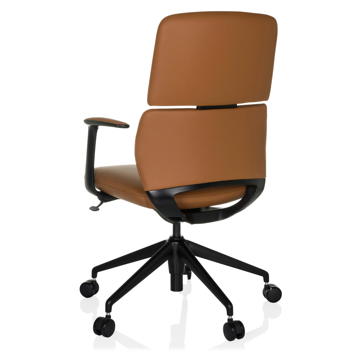 DREHSTUHL  - Schwarz, MODERN, Leder/Kunststoff (62/98-108/60cm) - MID.YOU