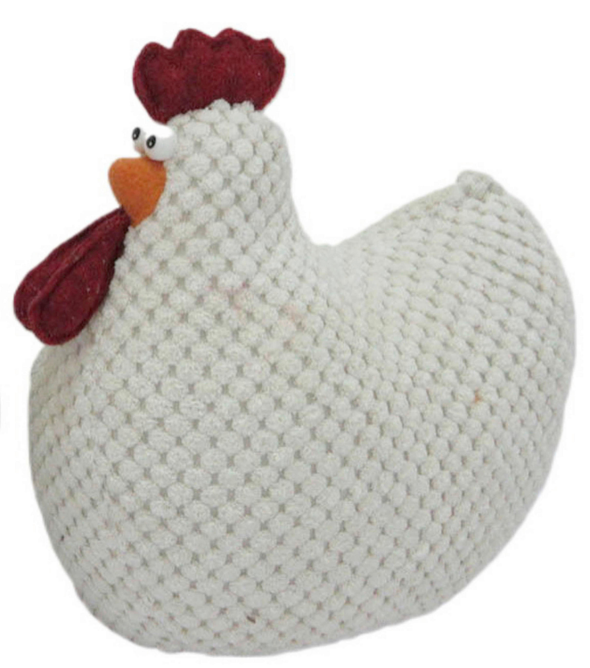 DEKOHAHN - Rot/Weiß, LIFESTYLE, Textil (19/29/12cm)