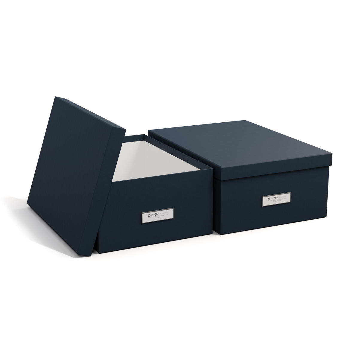 AUFBEWAHRUNGSBOX 36.5/26.5/14.5 cm  - Dunkelblau, Basics, Karton/Papier (36.5/26.5/14.5cm)