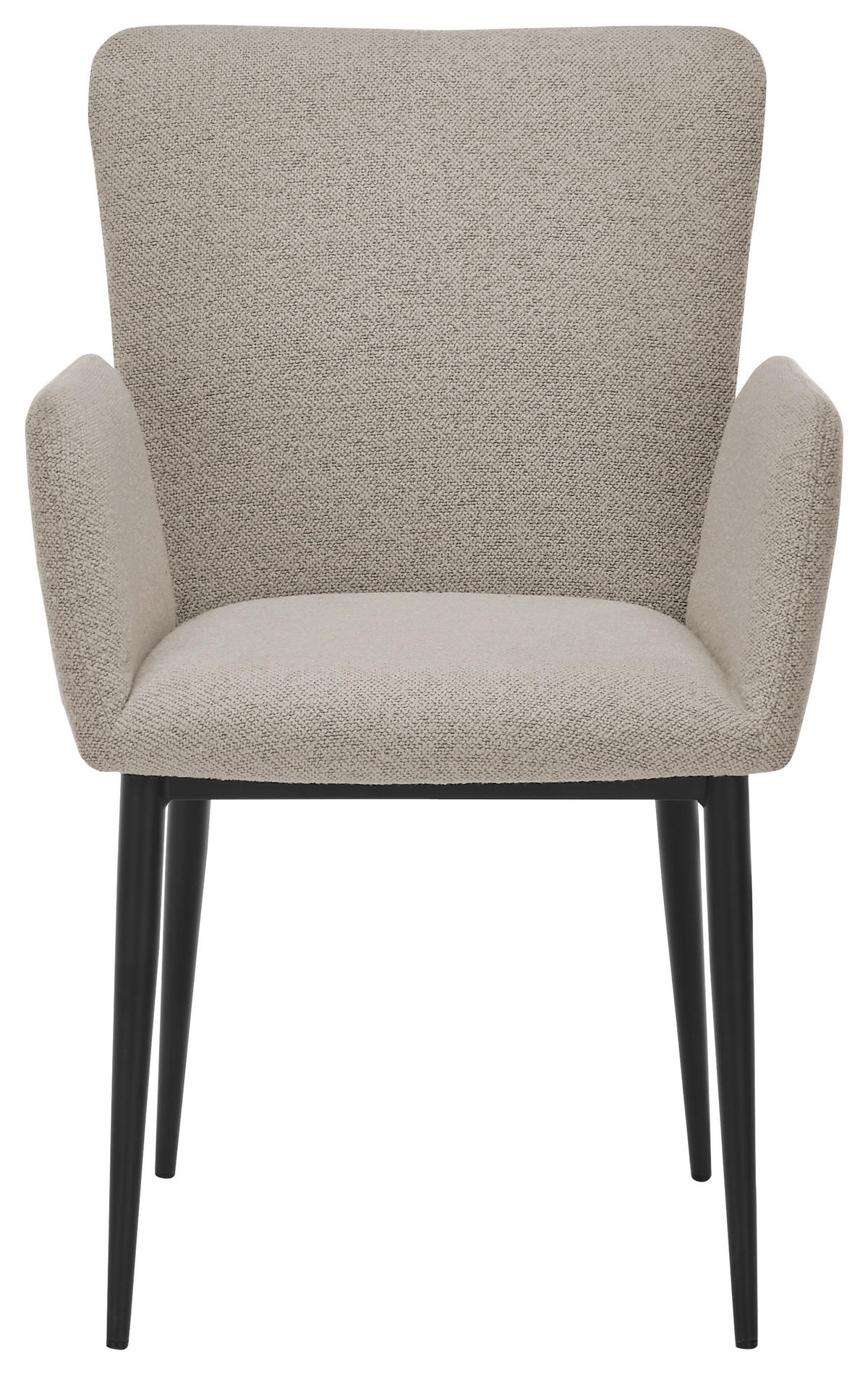ARMLEHNSTUHL  in Stahl Bouclé  - Beige/Schwarz, Trend, Textil/Metall (57/86/61,5cm) - SetOne by Musterring