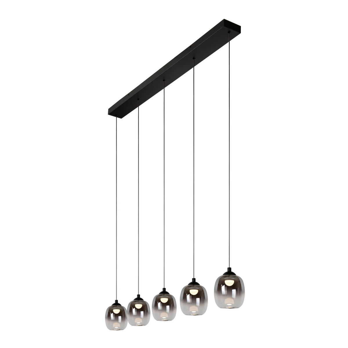 LED-PENDELLEUCHTE 127/12/150 cm  - Schwarz, Design, Metall (127/12/150cm) - Lucide