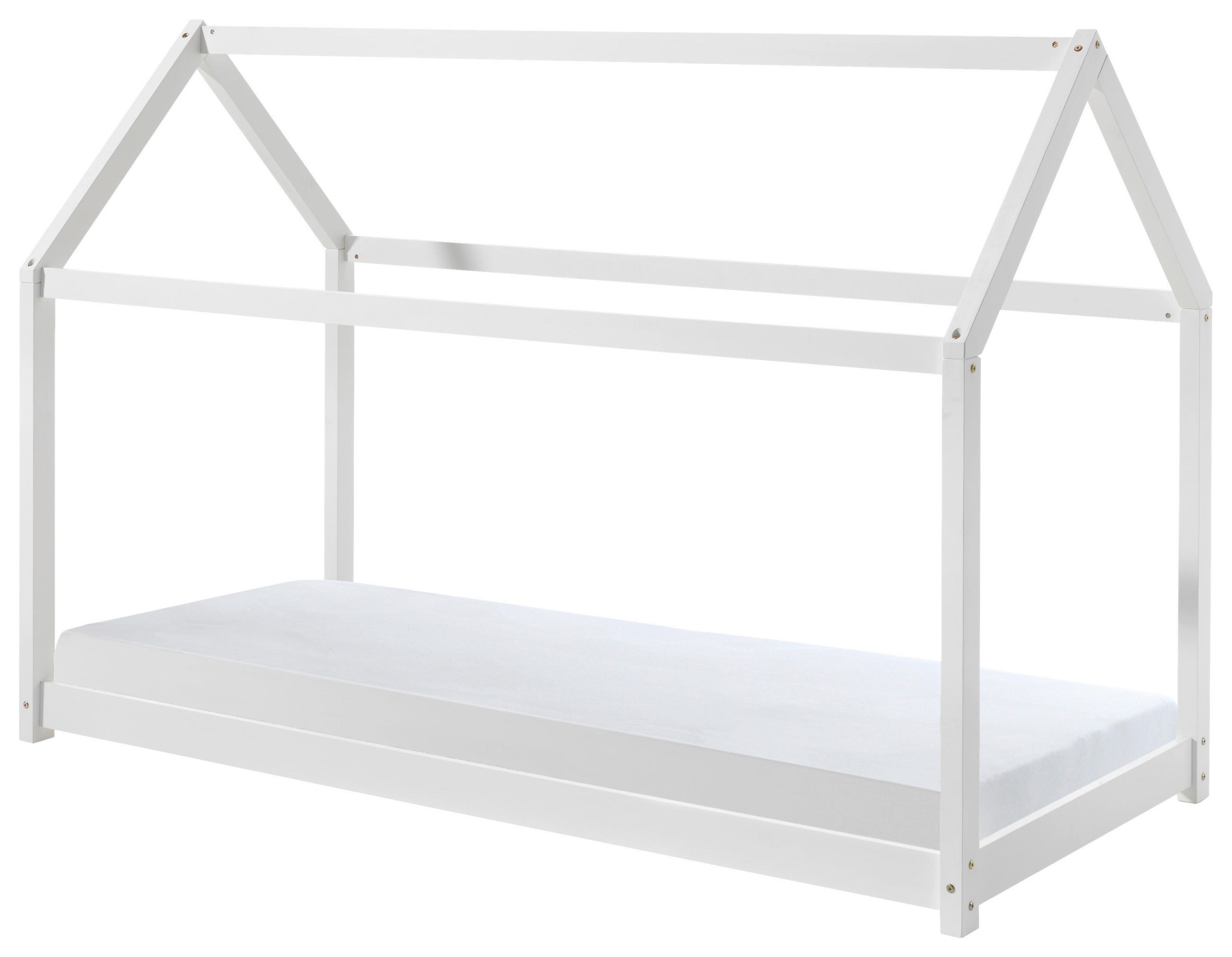 DĚTSKÁ POSTEL SE STŘÍŠKOU, 90/200 cm bílá - bílá, Moderní, dřevo (90/200cm) - MID.YOU