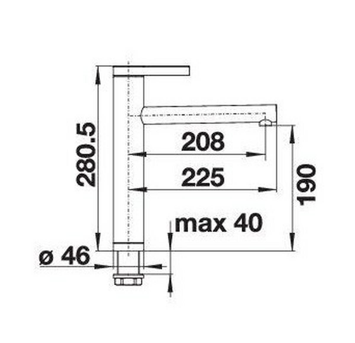 KÜCHENARMATUR 517596  - Edelstahlfarben, Basics, Metall (4,6/28/24,8cm) - Blanco