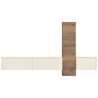 REGAL ZA DNEVNI BORAVAK boje hrasta, magnolija   - magnolija/boje hrasta, Design, drvni materijal (282/160/37cm) - Celina Home