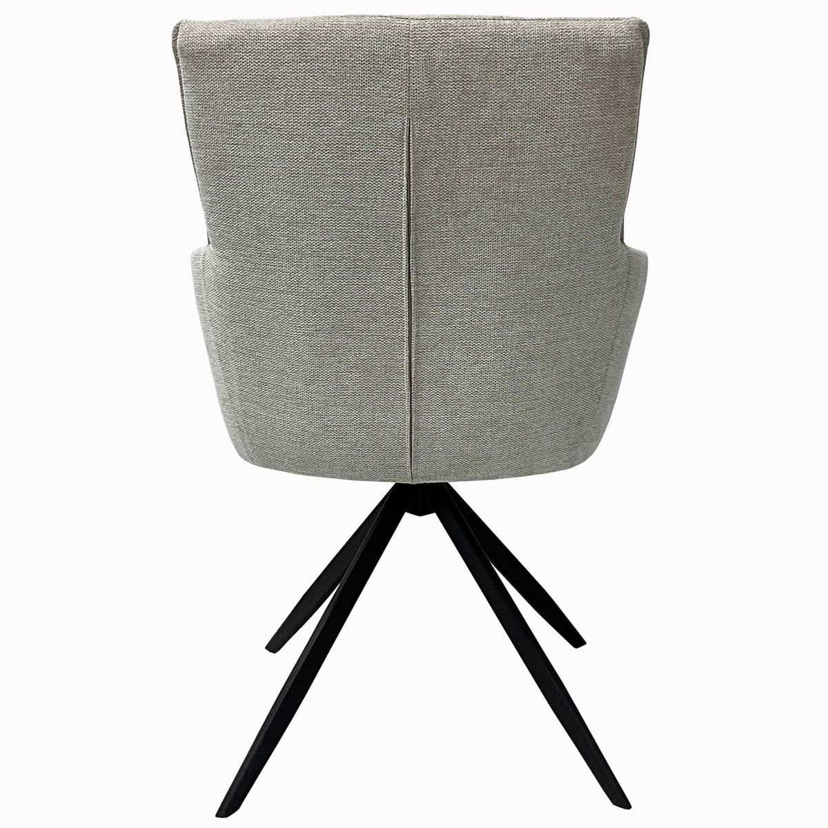 ARMLEHNSTUHL-SET 2 Stück  in Eisen Webstoff  - Beige/Schwarz, Basics, Textil/Metall (61/90/62cm) - MID.YOU
