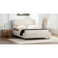 POLSTERBETT 140/200 cm, {[inkl. ],item.attr('349-543'),[, ]} - Eichefarben/Beige, Design, Holz/Textil (140/200cm) - Boxxx