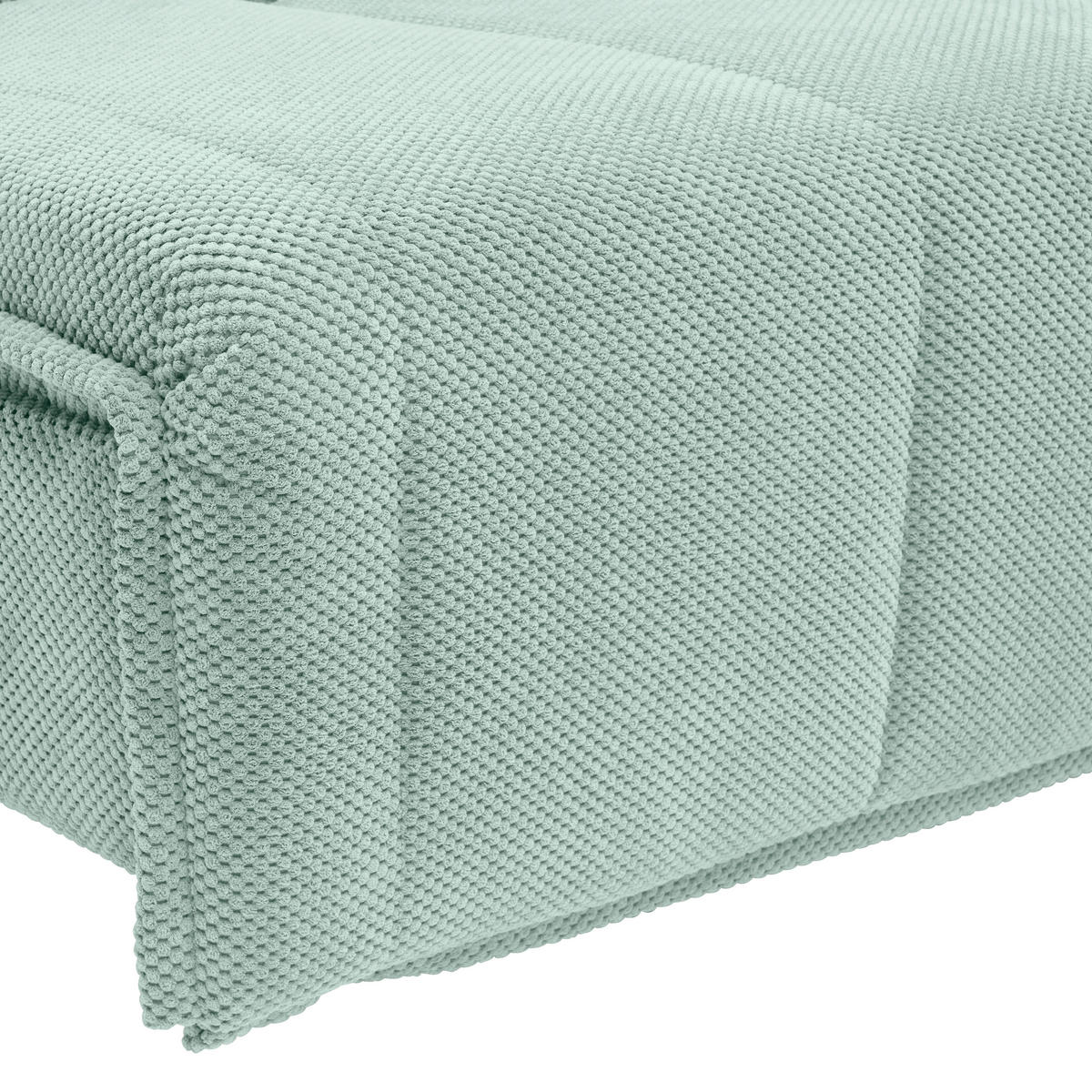 SCHLAFSOFA  mit Liegefunktion Velours Mintgrün  - Schwarz/Mintgrün, Design, Kunststoff/Textil (148/88/110cm) - Livetastic