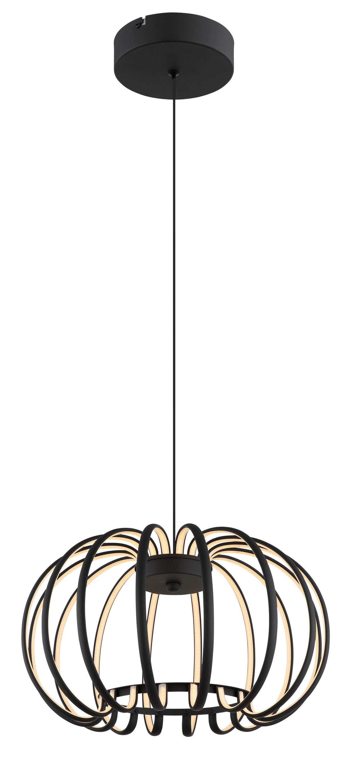 LED-HÄNGELEUCHTE 40/120 cm  - Schwarz/Weiß, Design, Kunststoff/Metall (40/120cm) - Globo