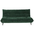 3-SITZER-SOFA in Mikrofaser Dunkelgrün - Dunkelgrün/Schwarz, KONVENTIONELL, Textil/Metall (230/100/101cm) - Hom`in