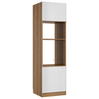 GERÄTEUMBAUSCHRANK 60/211/58 cm  in Weiß, Eichefarben  - Eichefarben/Weiß, Basics, Holzwerkstoff/Metall (60/211/58cm) - MID.YOU