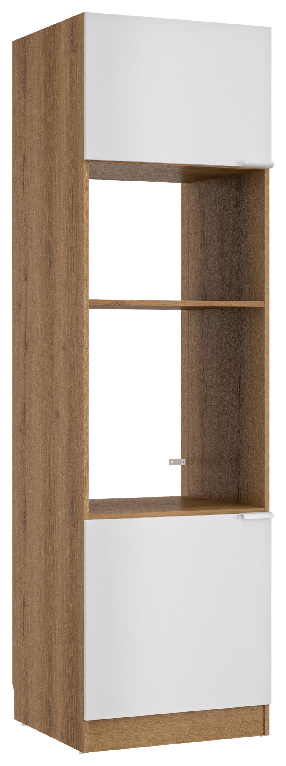 GERÄTEUMBAUSCHRANK 60/211/58 cm  in Weiß, Eichefarben  - Eichefarben/Weiß, Basics, Holzwerkstoff/Metall (60/211/58cm) - MID.YOU