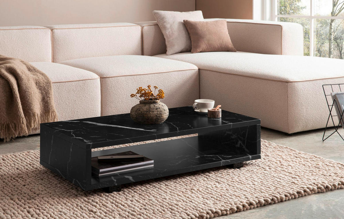 COUCHTISCH in Holzwerkstoff 100/50/25 cm   - Schwarz, Design, Holzwerkstoff/Kunststoff (100/50/25cm) - Livetastic