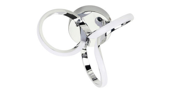 LED-DECKENLEUCHTE 34,5/19 cm - Chromfarben, Design, Kunststoff/Metall (34,5/19cm) - Novel