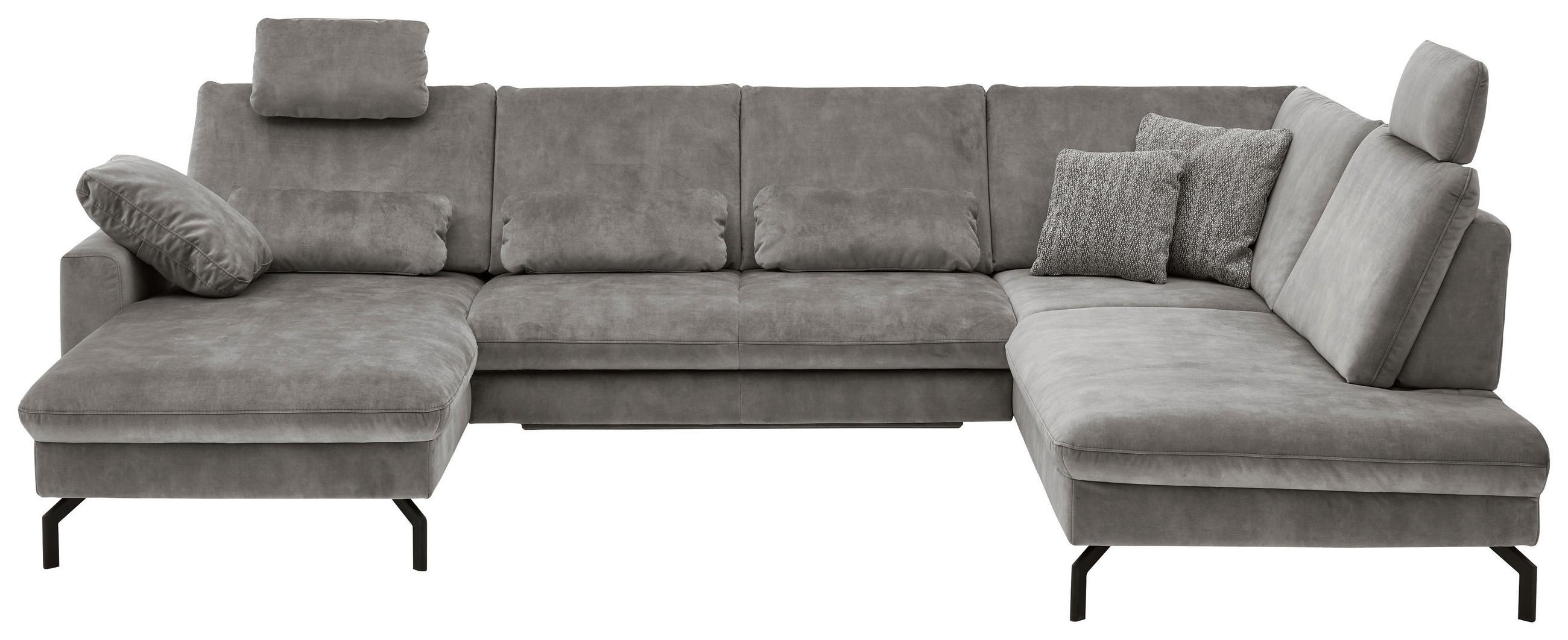 SJEDEĆA GARNITURA tekstil  srebrne boje   - srebrne boje, Moderno, tekstil (179/333/220cm) - Beldomo System