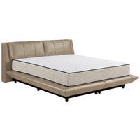 BOXBETT 180/200 cm,  in Kaschmir, gepolstertes Kopfteil, Bettkasten, Matratzen, H3 + H4 = fest + sehr fest  - Kaschmir/Schwarz, Design, Kunststoff/Textil (180/200cm) - Esposa