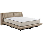 BOXBETT 180/200 cm,  in Kaschmir, gepolstertes Kopfteil, Bettkasten, Matratzen, H3 + H4 = fest + sehr fest  - Kaschmir/Schwarz, Design, Kunststoff/Textil (180/200cm) - Esposa