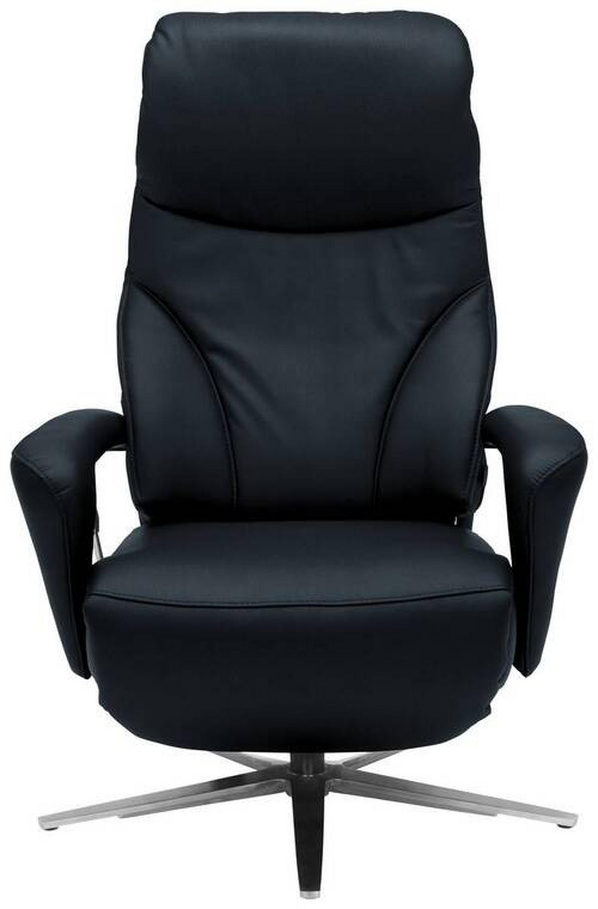 RELAXSESSEL in Leder Dunkelblau  - Edelstahlfarben/Dunkelblau, Design, Leder/Metall (75/106/88cm) - Dieter Knoll