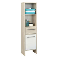 MIDISCHRANK 33/136,2/28 cm  - Alufarben/Weiß, KONVENTIONELL, Holzwerkstoff (33/136,2/28cm) - Carryhome