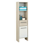 MIDISCHRANK 33/136,2/28 cm  - Alufarben/Weiß, KONVENTIONELL, Holzwerkstoff (33/136,2/28cm) - Carryhome