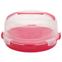 KUCHENTRANSPORTBOX - Transparent/Rot, Basics, Kunststoff (34,5/18cm) - Homeware Profession.