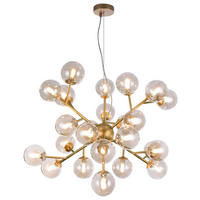 PENDELLEUCHTE  65/40/65 cm   - Goldfarben, Trend, Glas/Metall (65/40/65cm) - MAYTONI