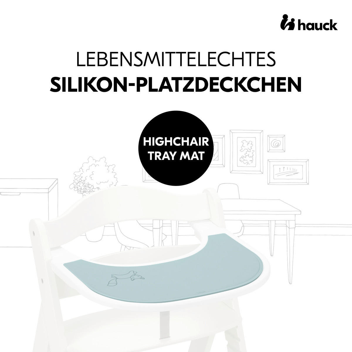 ESS- UND SPIELBRETT Highchair Tray Mat  - Mintgrün, Basics, Kunststoff (28/0,5/42,5cm) - Hauck