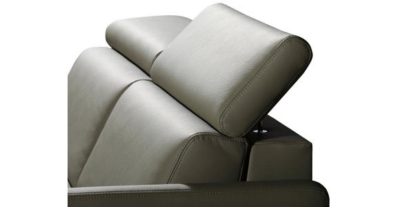 SCHLAFSOFA  in Mikrofaser Khaki  - Khaki/Schwarz, Design, Holz/Textil (184/85/97cm) - Novel