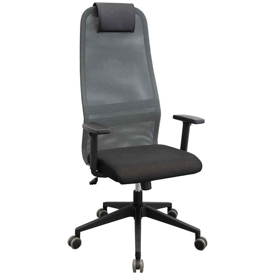 STOLICA OKRETNA  siva, crna  metal, tekstil  - siva/crna, Konvencionalno, metal/tekstil (68/118-130/71cm)