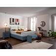 BOXSPRINGBETT 180/200 cm  in Blau, Hellgrau  - Blau/Hellgrau, Design, Textil/Metall (180/200cm) - Johann Jakob
